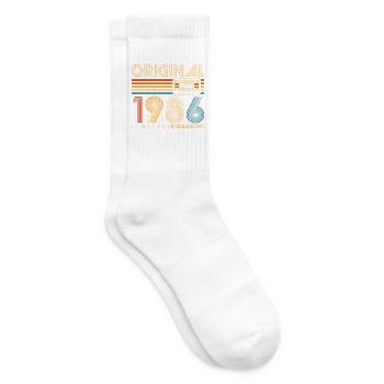 40 Geburtstag 40 Jahre 1986 Jahrgang geboren - Tennissocken - Weiß - Rechts