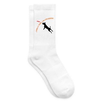 Staffie j'peux pas j'ai frisbee sport - 003 - Chaussettes de tennis - blanc - Droite