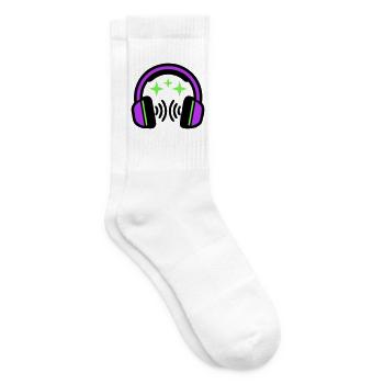Headphones Stars Icon - Tennis socks - white - Right