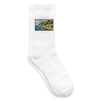 Bulgarien Nessebar Vintage Reisemarke - Tennissocken - Weiß - Rechts