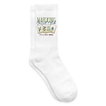Mahjong Social Club Club Fliesen-Ding - Tennissocken - Weiß - Rechts