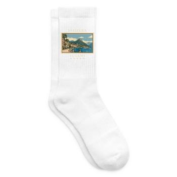 Schweiz Lugano Vintage Reisemarke - Tennissocken - Weiß - Rechts