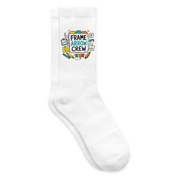 FRAME ARROW CREW - Tennis socks - white - Right