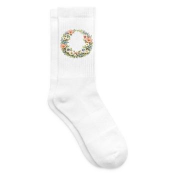 Florales Mahjong Blumen & Spielsteine - Tennissocken - Weiß - Rechts