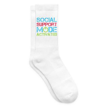 Social Worker Quote Support Mode Activated Social - Tennissocken - Weiß - Rechts