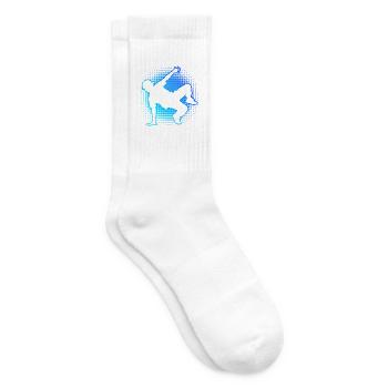 Geschenkidee für einen Hip-Hop-Tänzer mit Breaking - Tennissocken - Weiß - Rechts
