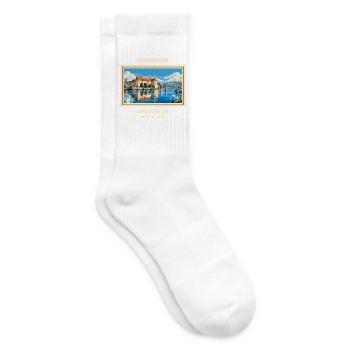 Danmark Sønderborg Vintage Reisemarke - Tennissocken - Weiß - Rechts