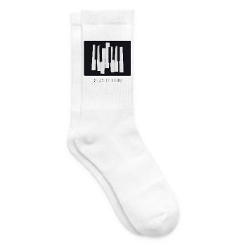 PLAY IT LOUD – Piano Music Design - Tennissocken - Weiß - Rechts