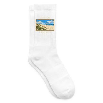 Danmark Blokhus Vintage Reisemarke - Tennissocken - Weiß - Rechts