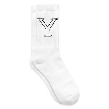 Buchstabe Y handgezeichnet - Tennissocken - Weiß - Rechts