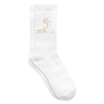 90er Schachspieler - Tennissocken - Weiß - Rechts