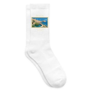 Italien Syrakus Vintage Reisemarke - Tennissocken - Weiß - Rechts