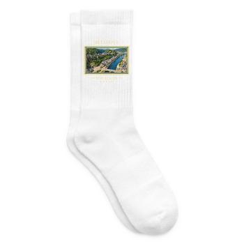 Belgien Bouillon Vintage Reisemarke - Tennissocken - Weiß - Rechts