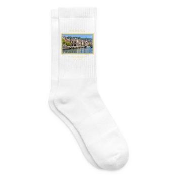 Spanien Bilbao Vintage Reisemarke - Tennissocken - Weiß - Rechts