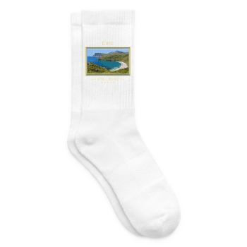 Irland Achill Island Vintage Reisemarke - Tennissocken - Weiß - Rechts