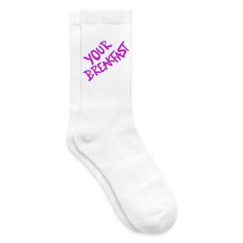 Your Breakfast Neon Script - Tennissocken - Weiß - Rechts