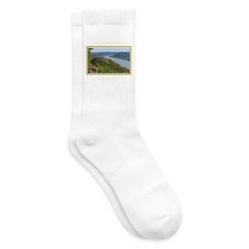 Ungarn Visegrád Vintage Reisemarke - Tennissocken - Weiß - Rechts