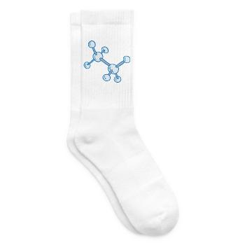 Blaues Molekülnetz Muster - Tennissocken - Weiß - Rechts