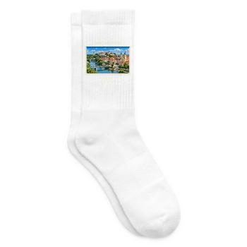 Ungarn Győr Vintage Reisemarke - Tennissocken - Weiß - Rechts
