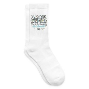 Überlebt: Nächste Planungsbesprechung - Tennissocken - Weiß - Rechts