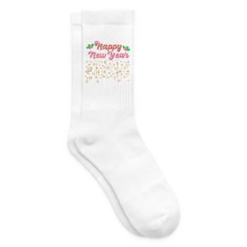 Frohes neues Jahr - Tennissocken - Weiß - Rechts