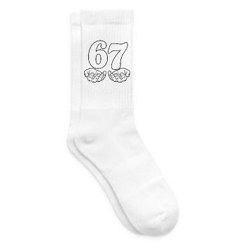 Sechs Sieben - Six Seven - Tennissocken - Weiß - Rechts