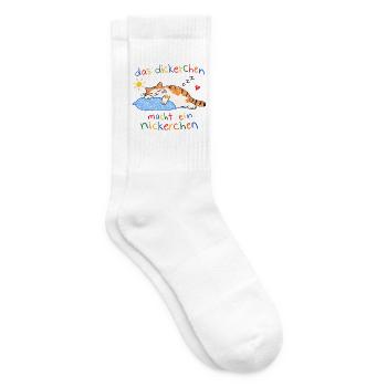 Das Dickerchen macht ein Nickerchen - Tennissocken - Weiß - Rechts