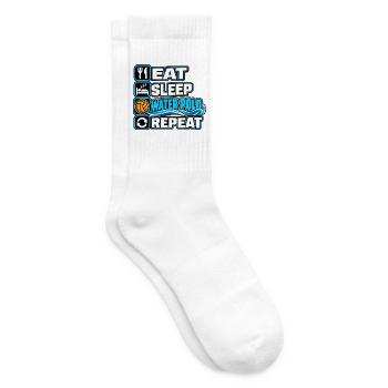 Eat Sleep Water Polo Repeat - Tennissocken - Weiß - Rechts