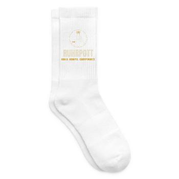 Ruhrpott Förderturm – Kohle Kumpel Currywurst - Tennissocken - Weiß - Rechts