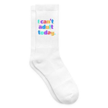 I Can't Adult Today Lustig Retro Spruch Geschenk - Tennissocken - Weiß - Rechts