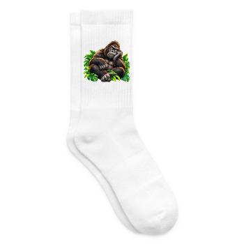 Loungegorilla im Dschungel - Tennissocken - Weiß - Rechts