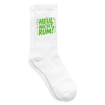 Heul nicht rum Sprüche Mann Frau lustig T-Shirt - Tennissocken - Weiß - Rechts