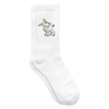 Ziege - Tennissocken - Weiß - Rechts