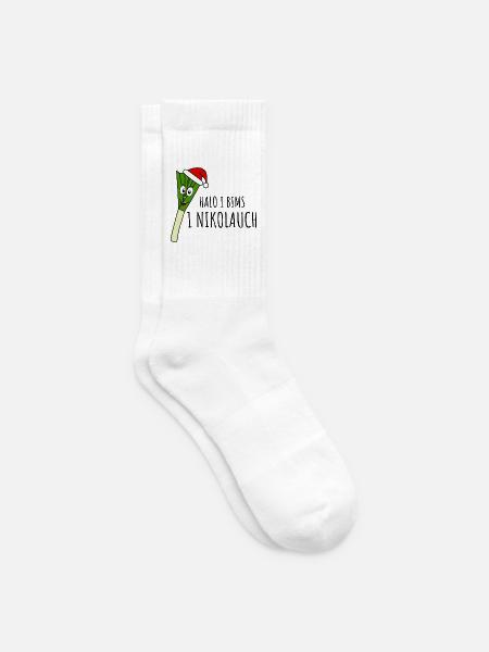 Halo I bims 1 Nikolauch - Tennissocken - Weiß