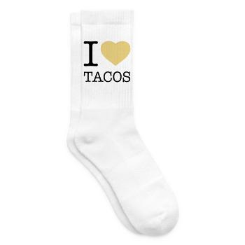 I LOVE TACOS - Tennis socks - white - Right