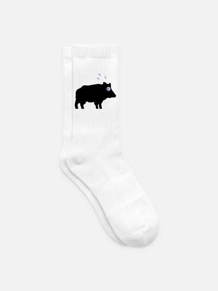 Angstschwitzendes Wildschwein - Tennissocken - Weiß