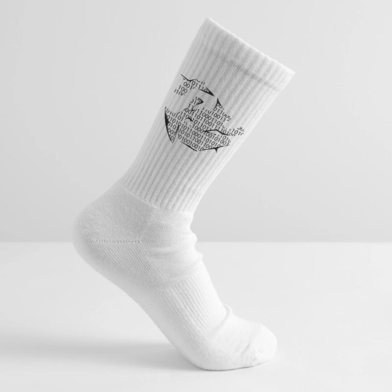 binary code Tennis socks