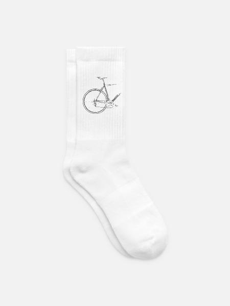 Rennrad - Tennissocken - Weiß