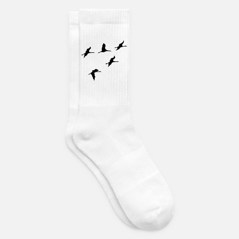 kraniche vogel reise - Tennissocken - Weiß