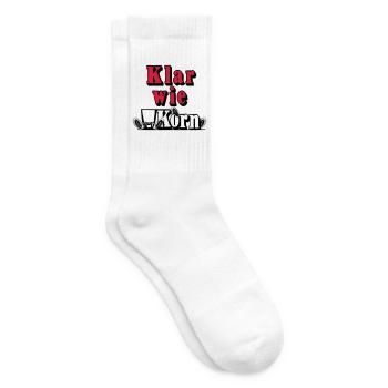 Korn , Party , Weizenkorn ,Klar wie Korn (25) - Tennissocken - Weiß - Rechts