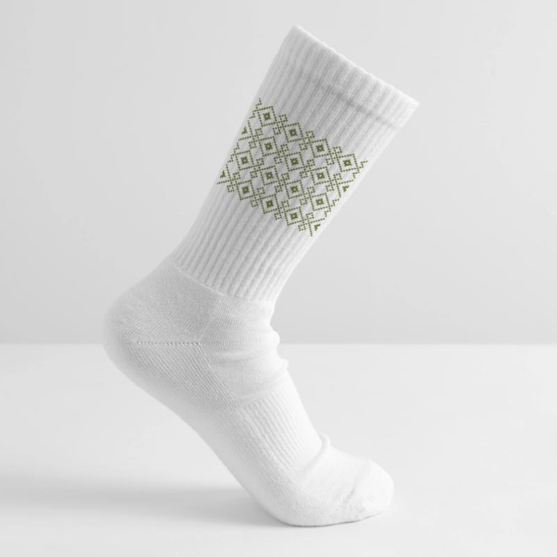 Pull uni de Noël (vert) Chaussettes de tennis