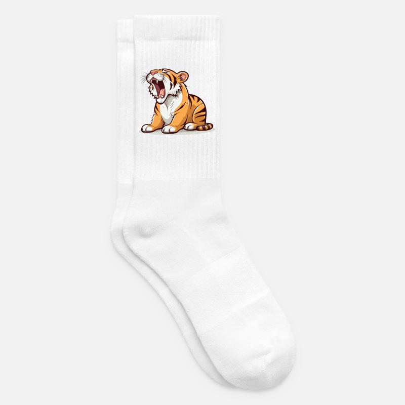 Müder Tiger - Tennissocken - Weiß