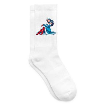 Ded Moroz Snegourotchka, Père Noël russe - Chaussettes de tennis - blanc - Droite
