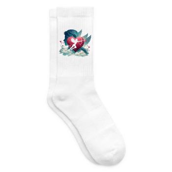 Cupid Archer Heart Artwork - Tennis socks - white - Right