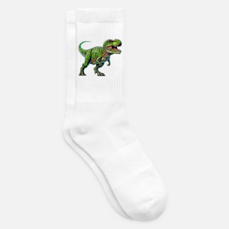 Dinosaurier - Tennissocken - Weiß