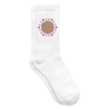 Flower of Life - Tennis socks - white - Right