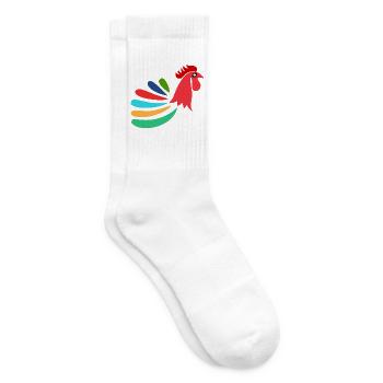 COQ. CHEVAL. POULE. COQ. ANIMAL. OISEAU. LICORNE. - Chaussettes de tennis - blanc - Droite