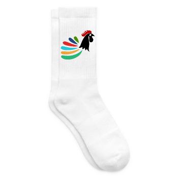 HAHN. PFERD. HENNE. HAHN. TIER. VOGEL. EINHORN. - Tennissocken - Weiß - Rechts