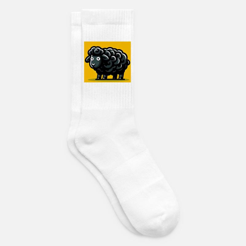 Schwarzes Schaf - Tennissocken - Weiß