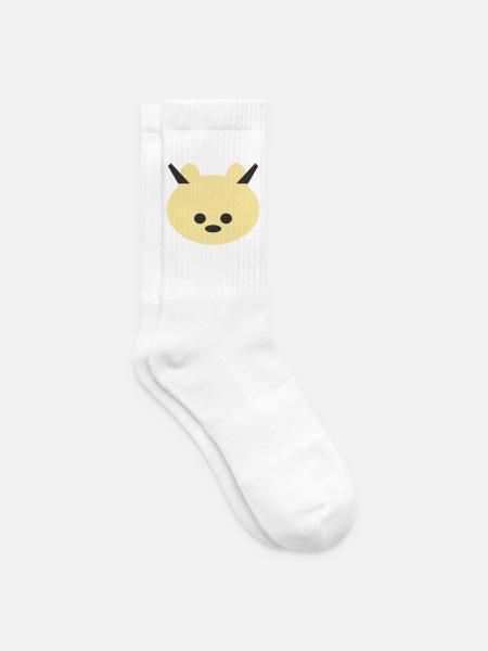 Horned Bear Cuddly Icon - Tennis socks - white